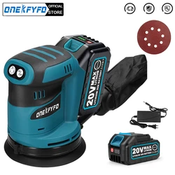 3 Speed Cordless Random Orbital Sander Wood Grinder Polishing Electric Grinding With Sandpaper For Makita 18V Battery