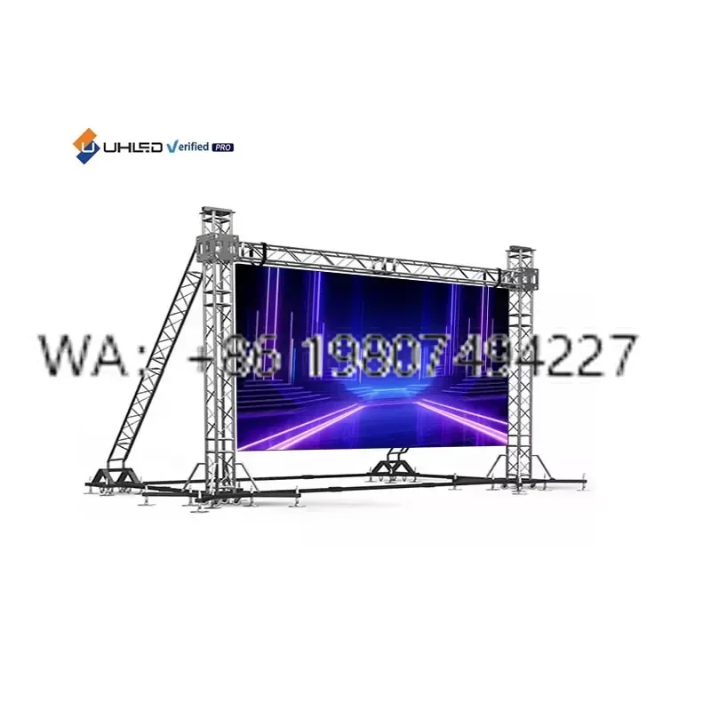 for P2.604 P2.976 P3.91 Waterproof Indoor Outdoor LED Display Panel 4x3m Stage Rental Video Wall High Brightness