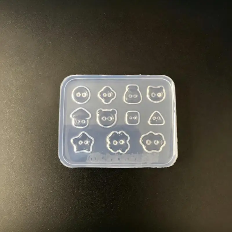 【HBA】Silicone Nail Art Mold Cute Cartoon Button Patterns Non Stick Surface For Home DIY And Professional Nail Salon Use