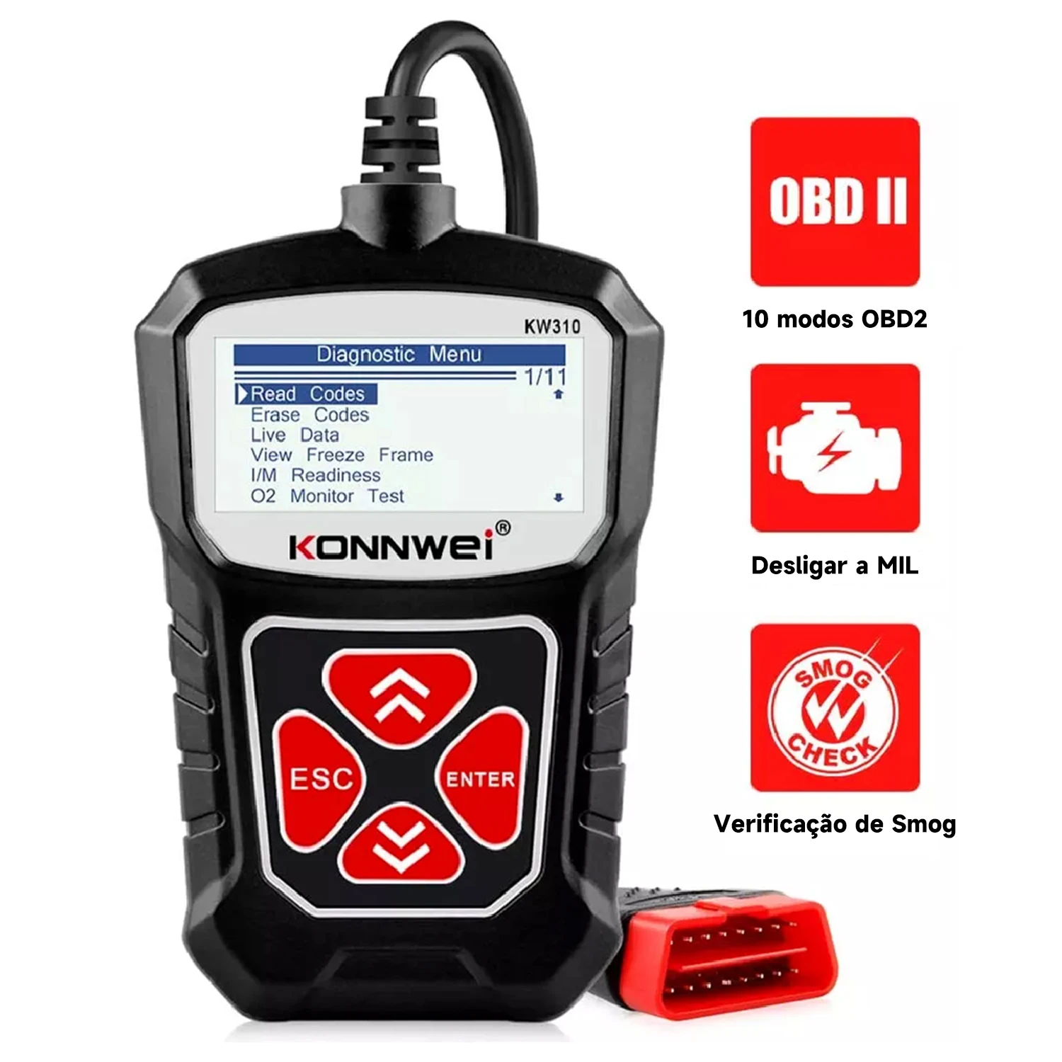 

KONNWEI KW310 Obd2 Scanner for Auto Obd 2 Car Diagnostic Tool Automotive Scanner Car Tools odb2 PK Elm327