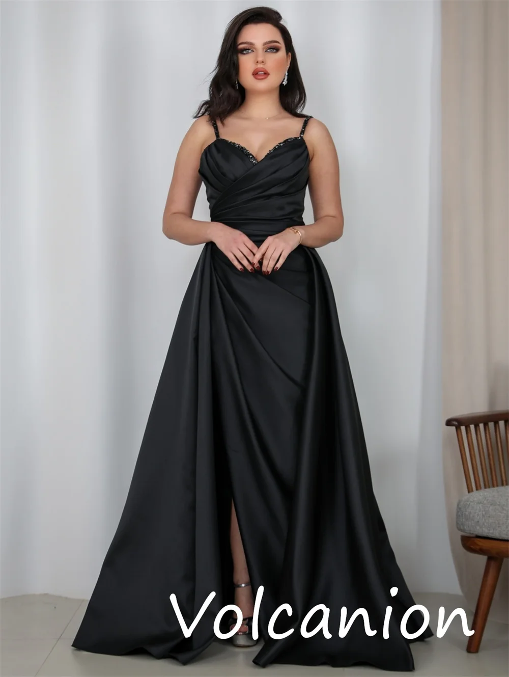Customized Chinese Style Jersey Sequined Pleat A-line Sweetheart Long Dresses Bespoke Occasion Fashion