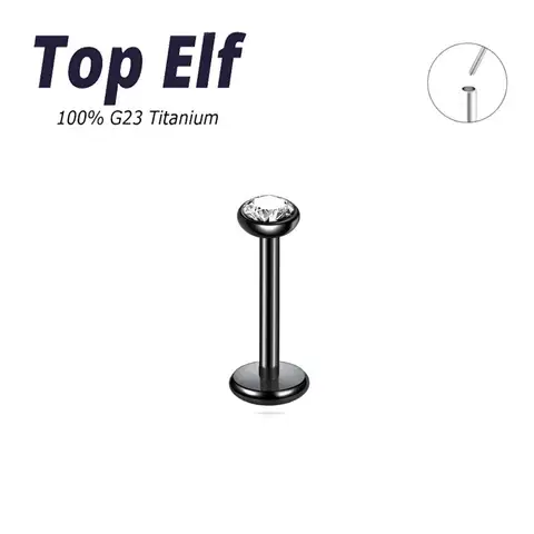 1/10/50PC G23 ASTM F136 टाइटेनियम पुश इन स्टाइल लिप लैब्रेट पियर्सिंग रंगीन CZ क्रिस्टल ईयर हेलिक्स पियर्सिंग ज्वेलरी 16g 18g 20g 10 best sales छेदन में धक्का - №10