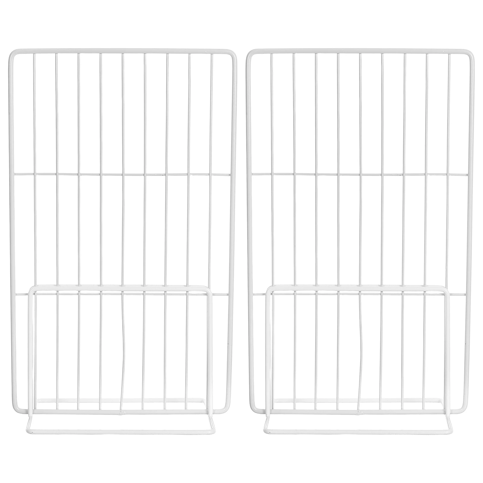 2Pcs Freezer Partition Fridge Divider 32-34cm Wide 29cm High Iron Wire Shelf Organizer For Refrigerator Storage
