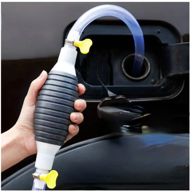 The fluid suction device includes a 1-meter siphon tube, an air siphon bag, and two fixed clips for extracting oil.