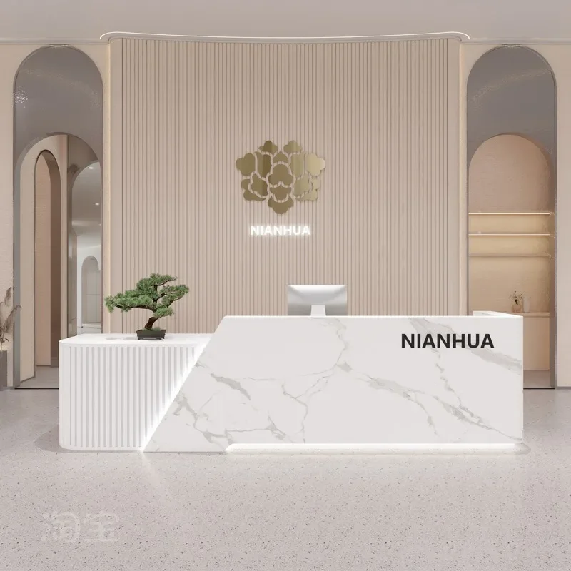 

Luxury Information Reception Desk Modern Mobile Podium Check Out Reception Desk Simple Restaurant Recepcion Reception Furniture