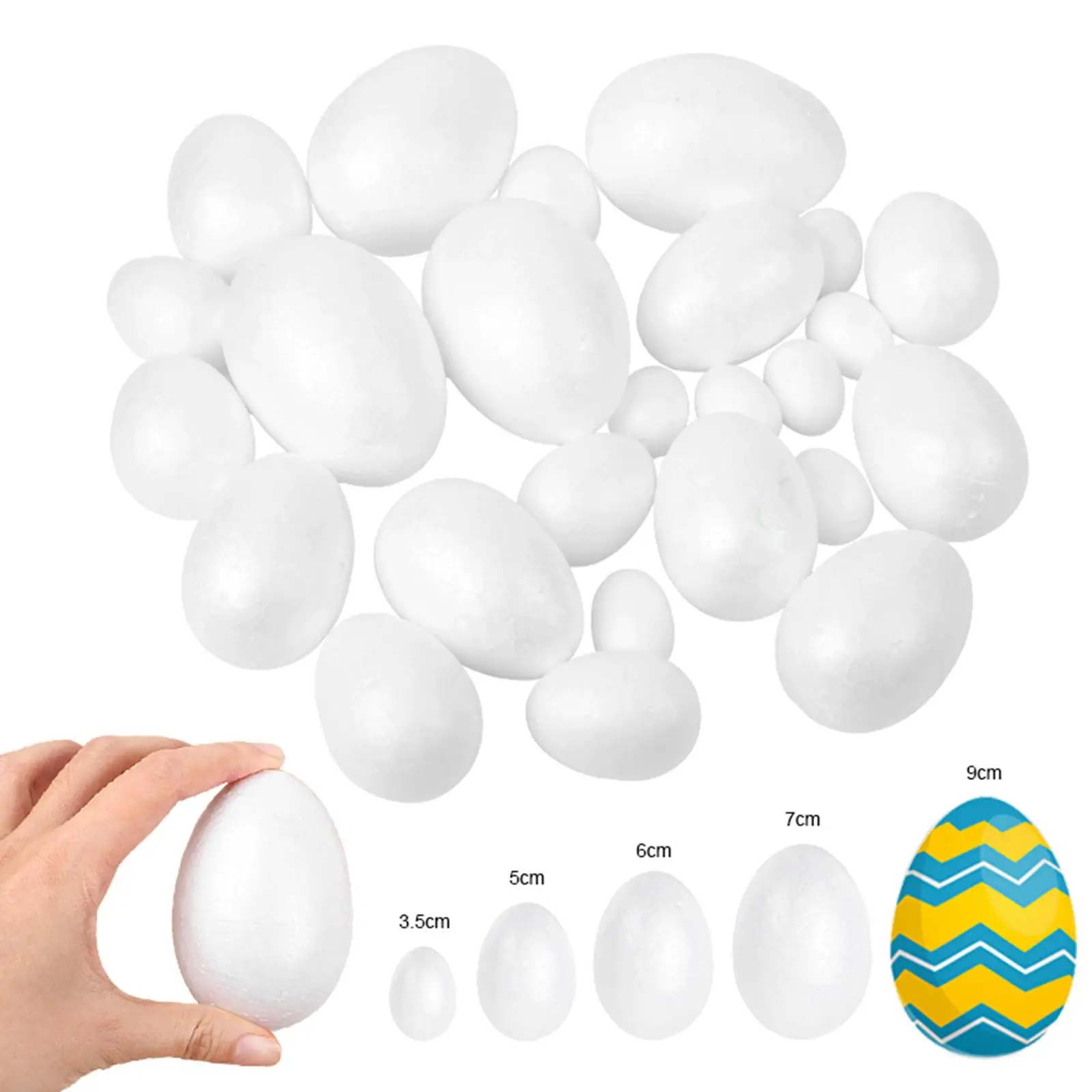 

Foam Eggs for Crafts Making Smooth Unpainted Easter Eggs for DIY Kindergarten