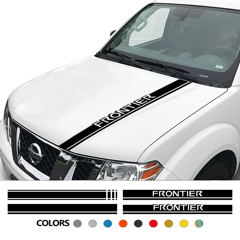 Pickup Hood Sticker For Nissan Frontier NP300 D40 D22 Truck Vinyl Stripes Decor Cover Car Style Decal Auto Tuning Accessories