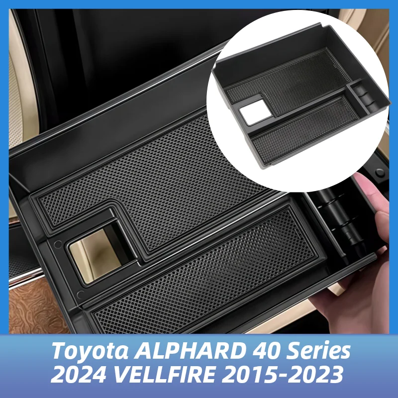

Car ABS Armrest Storage Box For Toyota ALPHARD 40 Series 2024 VELLFIRE 2015-2023 Center Console Container Holder Tray