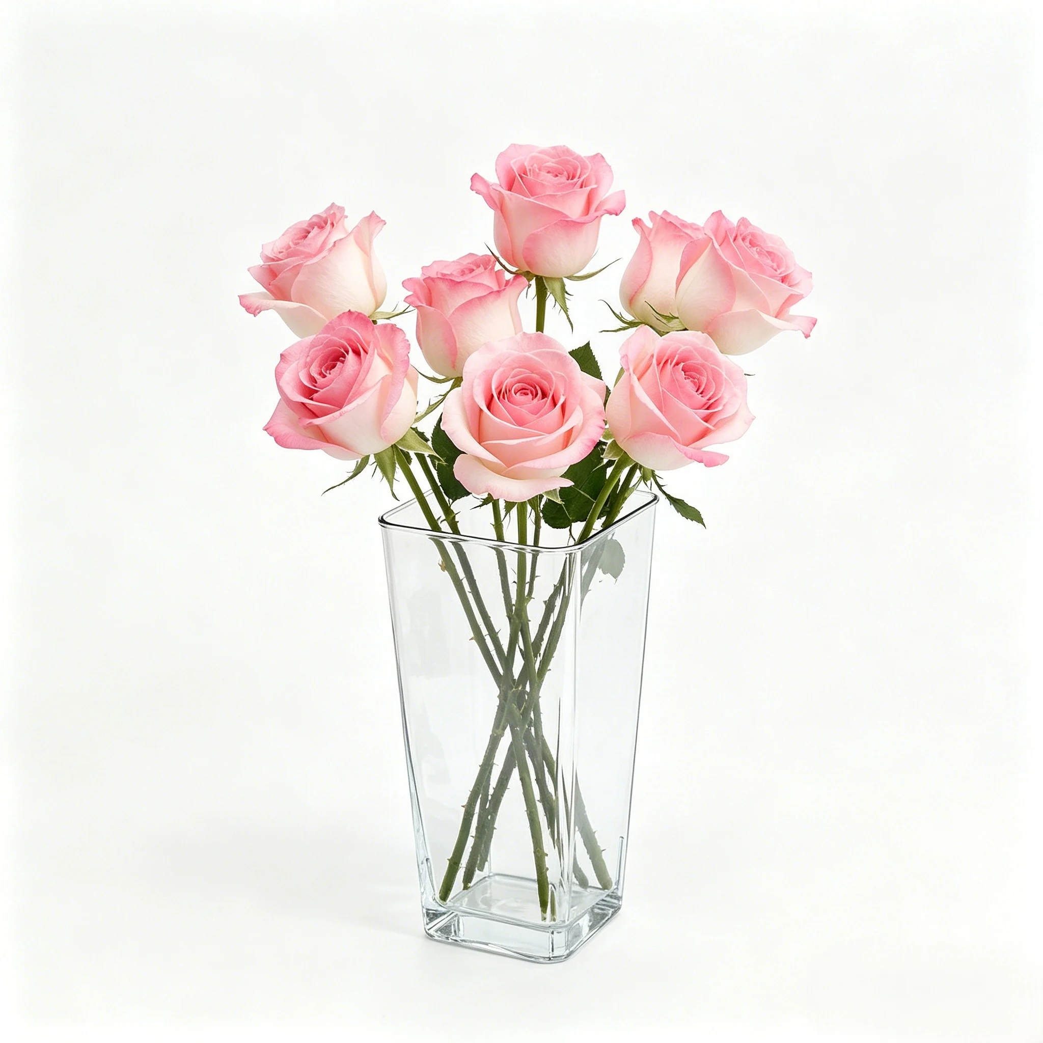 Thickened Square For acrylic Bucket for Floral Arrangements Requiring Deep Water Capacity and Clear Visual Presentation