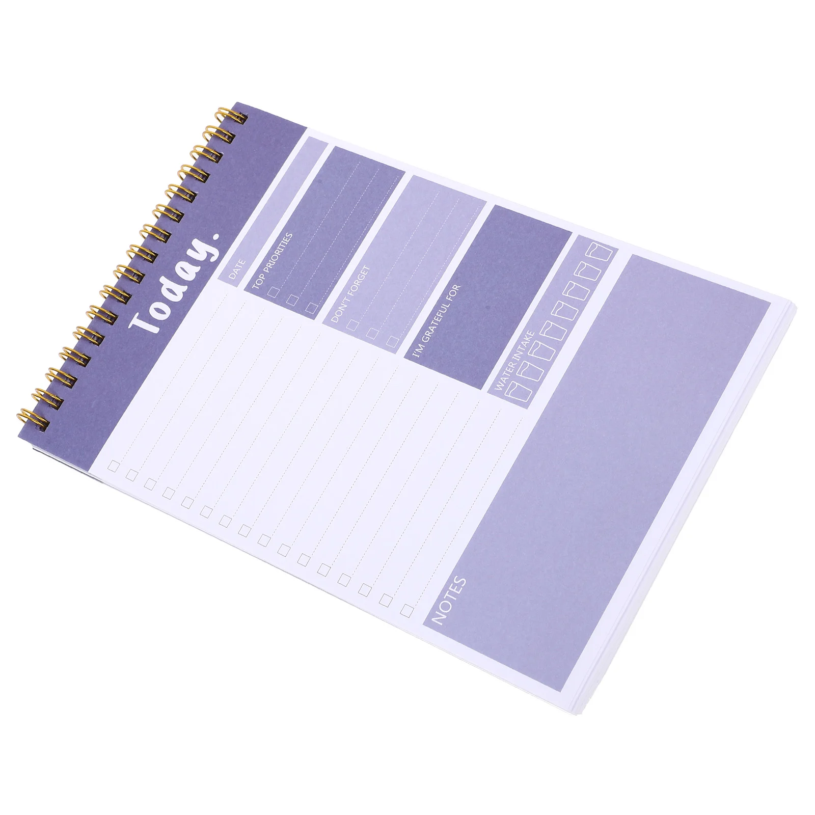 Loose Leaf Coil Notebook Planner Tear off to Do Notepad Notebooks for Work Weekly Aluminum Alloy Page Tabs Office