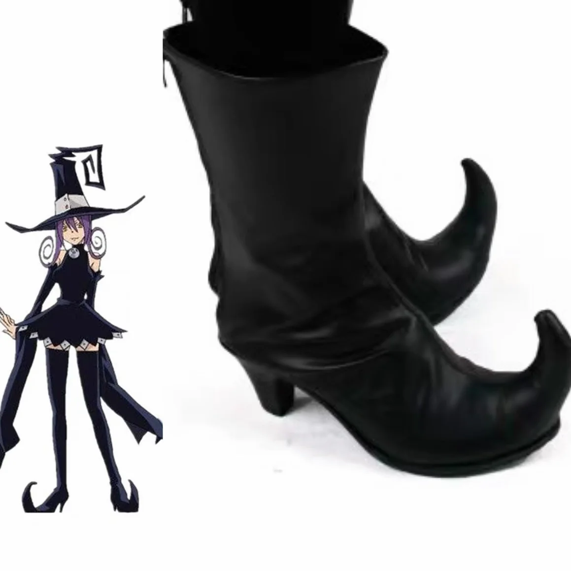 

Аниме Косплей Soul Eater Blair Сапоги косплей черный Soul Eater Blair Shoes Костюм на Хэллоуин Опора