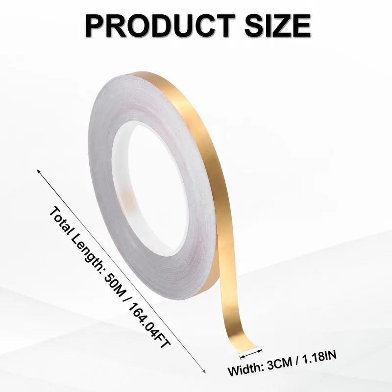 1PC 50M×3CM PVC Self Adhesive Marble Line Trim Decorative Strip Tile Floor Wall Ceiling Border Molding for Interior Decor