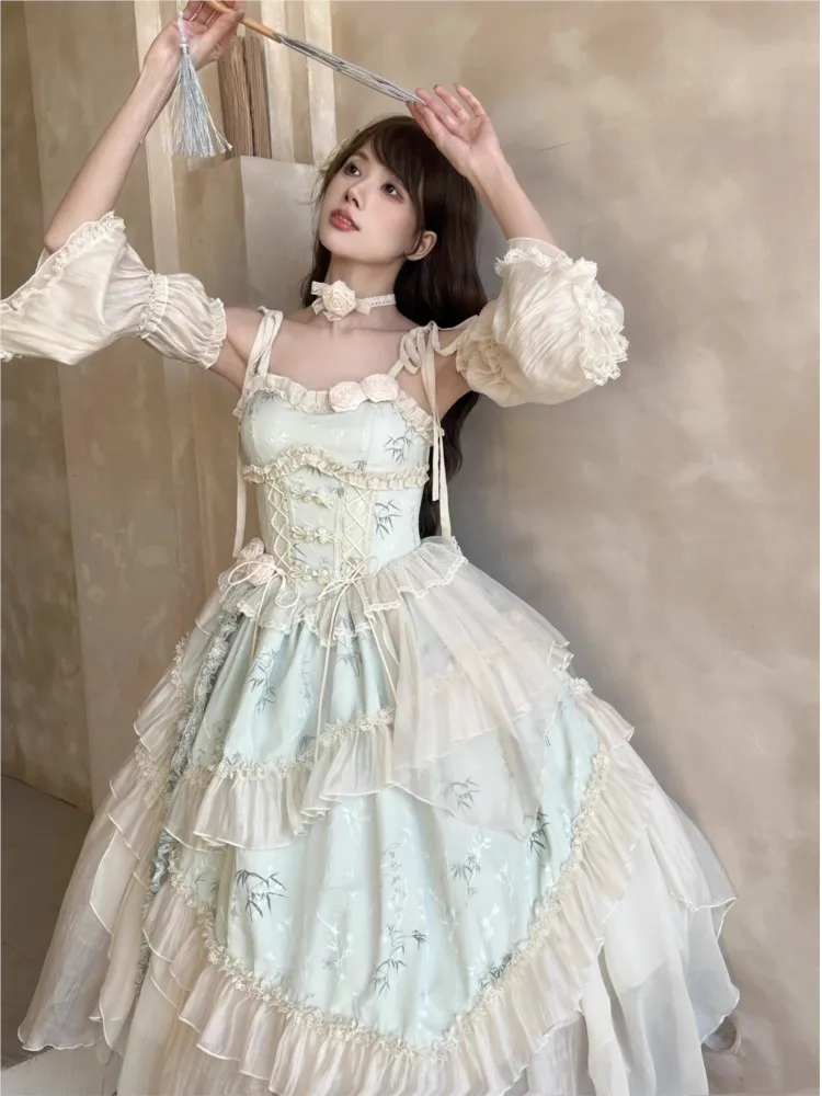 ชุดเดรสรับปริญญาสไตล์วันเกิดชาเขียว