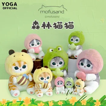 오리지널 Mofusand 귀여운 고양이 봉제 인형, 코스프레 동물 숲 고양이 시리즈, 어린이 선물, 10 cm, 20 cm, 30cm