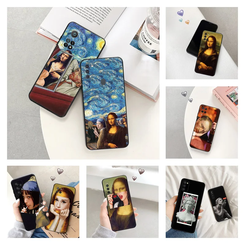 Чехол для телефона Samsung A40, A51, A52, A53, A54, A71, A72, A73, A74, A41, A42, A31, A32, A33, A34, силиконовый чехол с забавным рисунком Моны Лизы Ван Гога Чехол для телефона Samsung A40, A51, A52, A53, A54, A71, A72, A73, A74, A41, A42, A31, A32, A33, A34, силиконовый чехол с забавным рисунком Моны Лизы Ван Гога