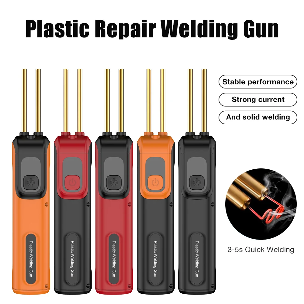 PWG-3 Rechargeable Plastic Welder Cordless Hot Staple Gun with LED Light for Car Bumper Crack Repair Type-C Charging