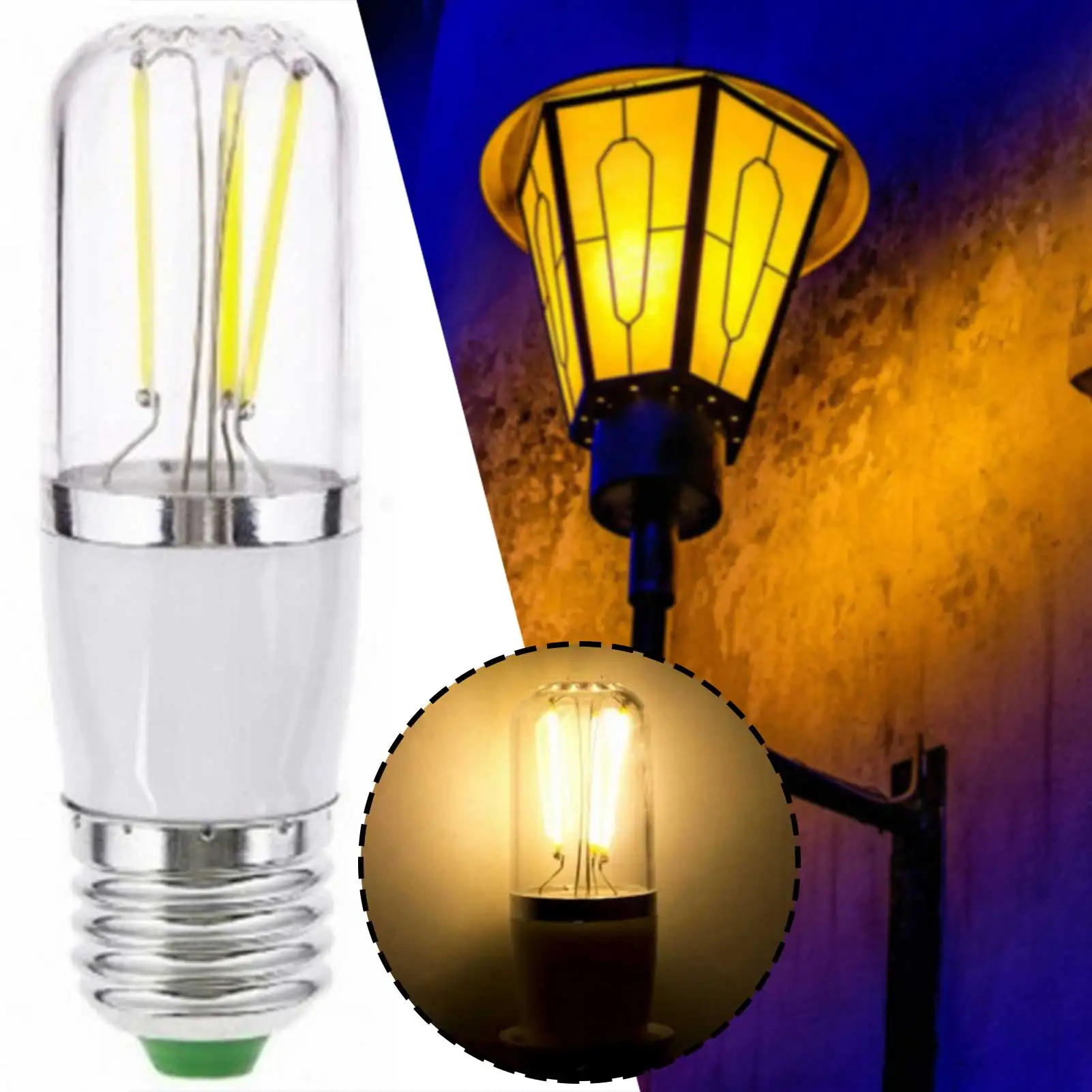 

E14 3W Candelabra Light Bulbs Warm Light Retro Small Filament Bulb For Ceiling Fan