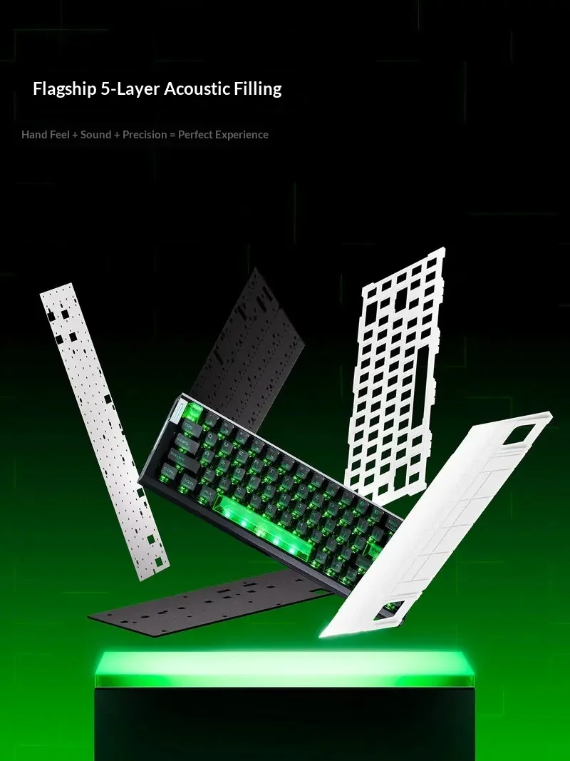 Teclados Gaming ATK RS63 AIR / RS6 AIR con Eje Magnético, 8000Hz, 0.001mm RT, Cableados, RGB, Gasket, CNC, Baja Latencia, Rapid Trigger, para Esports y PC 7
