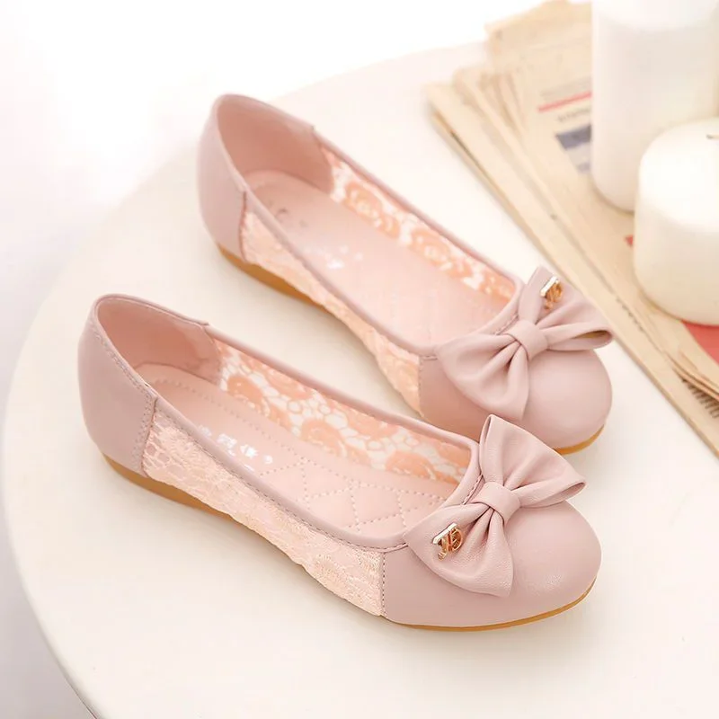 Calzado de mujer Mocasines sin cordones Punta redonda Zapatos planos de mujer con lazo Rosa Precio bajo 39 Entrega rápida No Beau Today Descuento