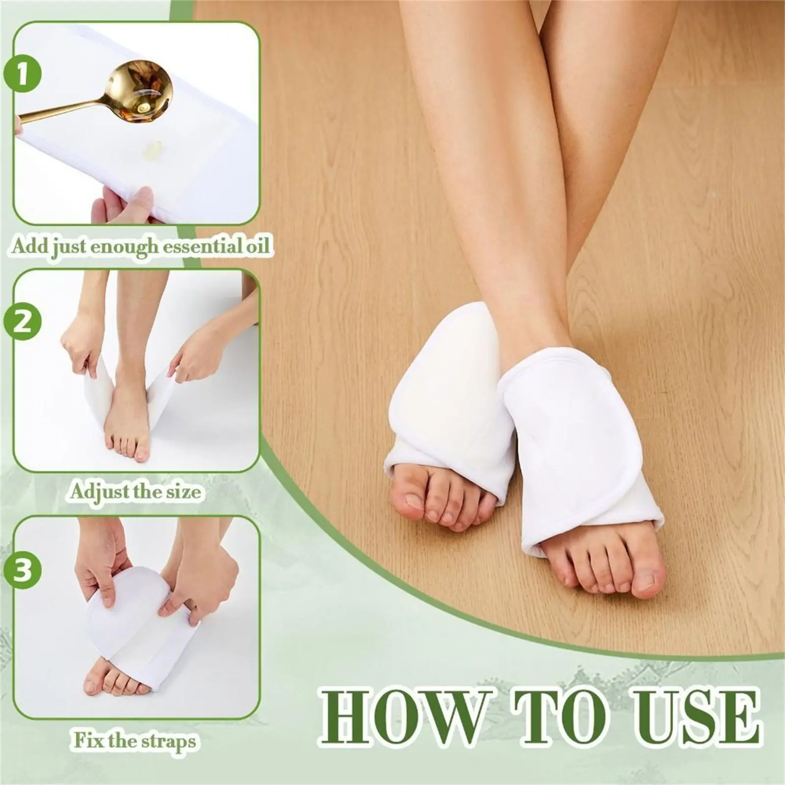 Castor Oil Pack Wrap for Feet Reusable Organic Thyroid Foot Castor Oil Wrap Gift for Friends Family Members