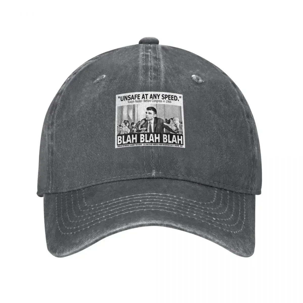 UNSAFE MERCH- RALPH NADER Gorra de béisbol para hombre, sombrero nuevo, sombreros únicos, moda de playa para mujer, moda para hombre