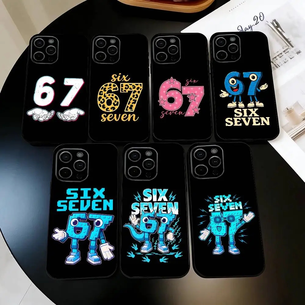 

Six Seven 67 SS Phone Case Silicone Soft For IPhone 17 16 15 14 13 12 11 X XR Plus Pro Max Plus