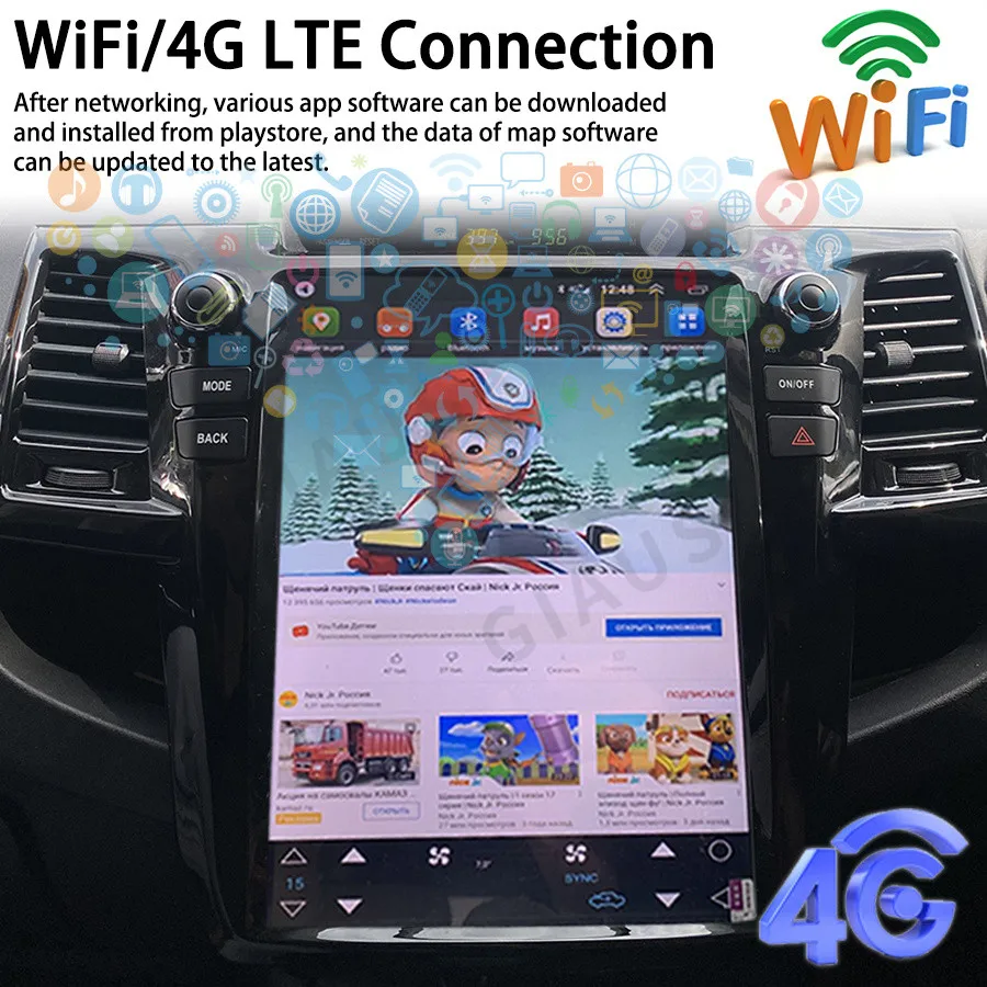 12.1 بوصة أندرويد 13 نظام تحديد المواقع لتويوتا فورتشنر 2010 هايلكس Srv 2012-2017 شاشة ستيريو راديو السيارة Carplay مشغل فيديو الوسائط المتعددة #4