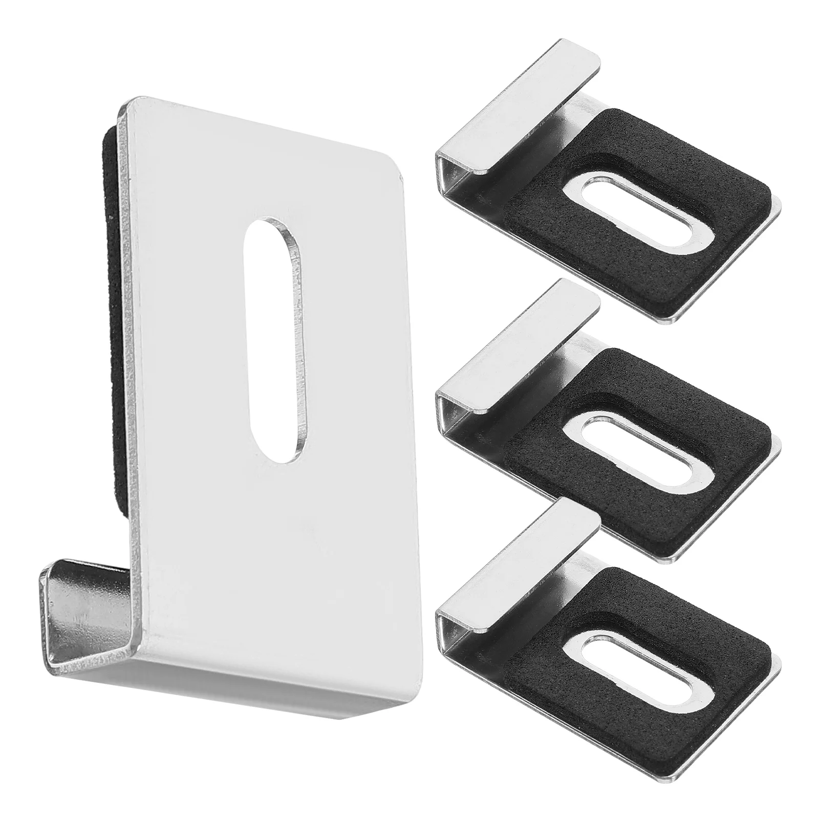 

4 Pcs Wall Mounted Mirror Clip Hanger Wall-mounted Stainless Steel Clips Picture Hanging Kit