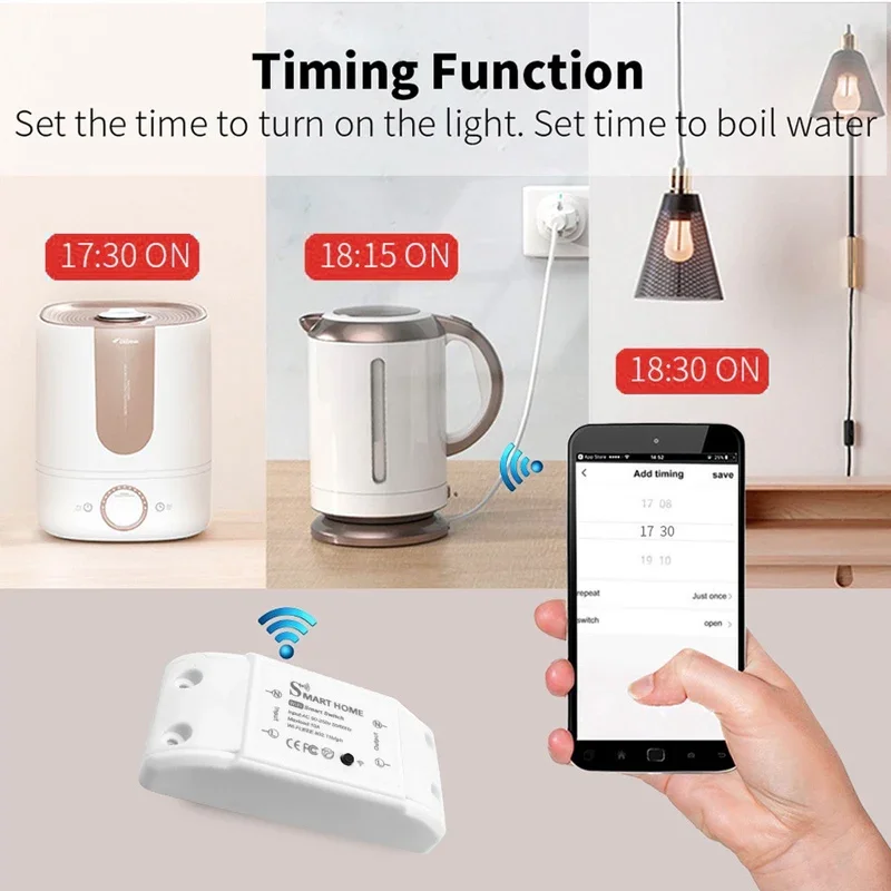 Tuya WiFi Smart Switch APP Wireless Controller Universal Breaker Timer Smart Life Work Switch Lncluding Bluetooth