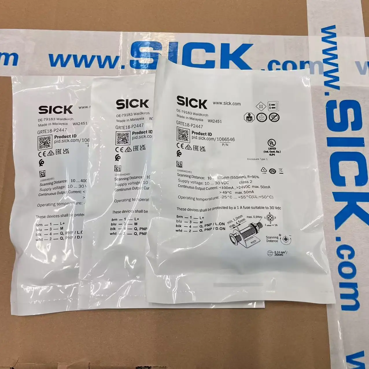 

SICK Diffuse Photoelectric Sensor GRTE18-P2447 Order Number 1066546 Sensor In Stock Brand New Original Genuine