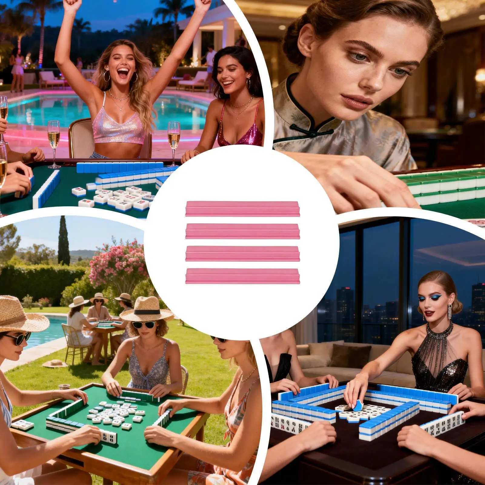 

Деревянные подставки для маджонга, набор из 4 штук, подставки для домино, дорожные подставки для маджонга для дома, вечеринок, клубов, праздников