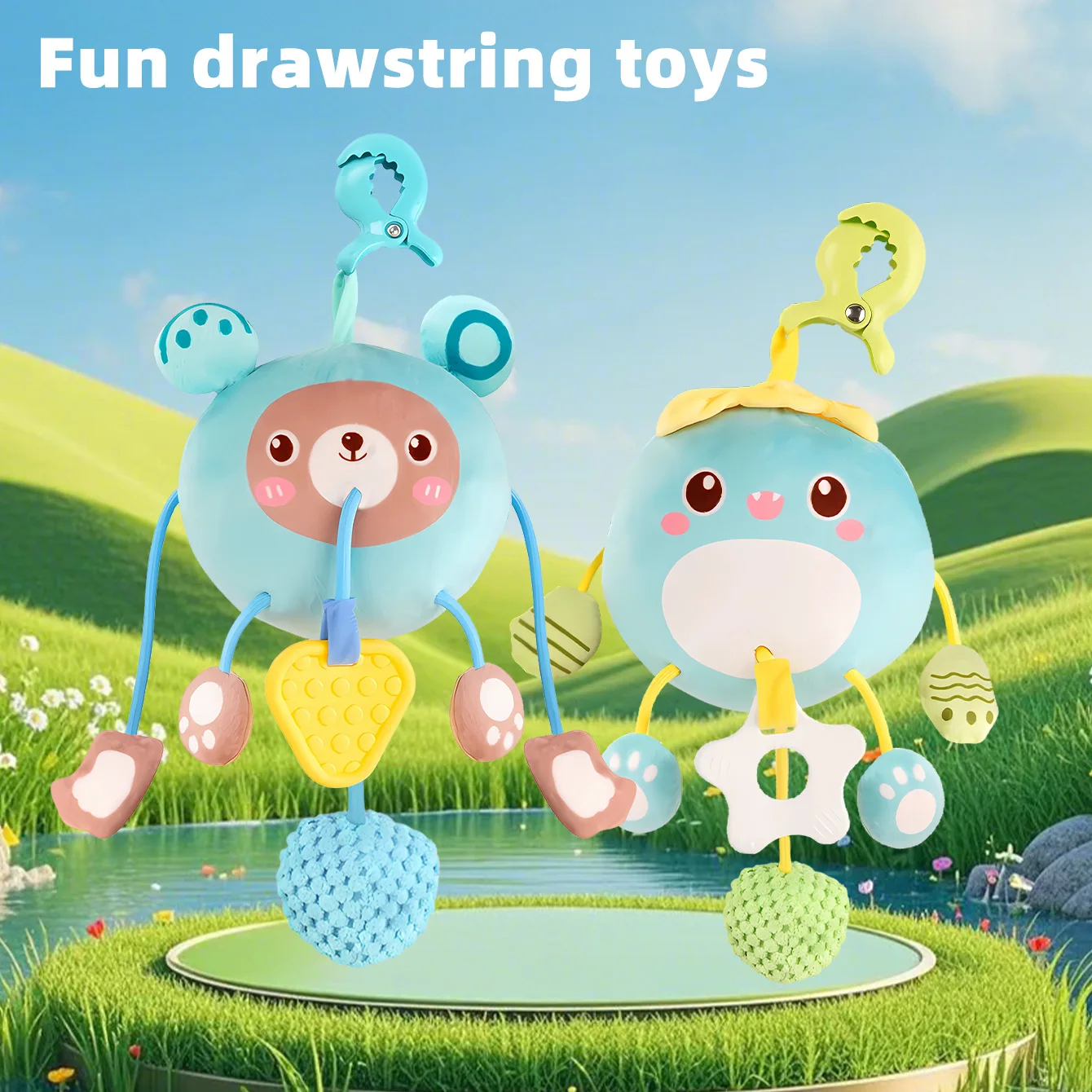 Babypuzzelspeelgoed Focus Windgong Winkelwagen Hanger Baby Rustgevend speelgoed 0-12 maanden