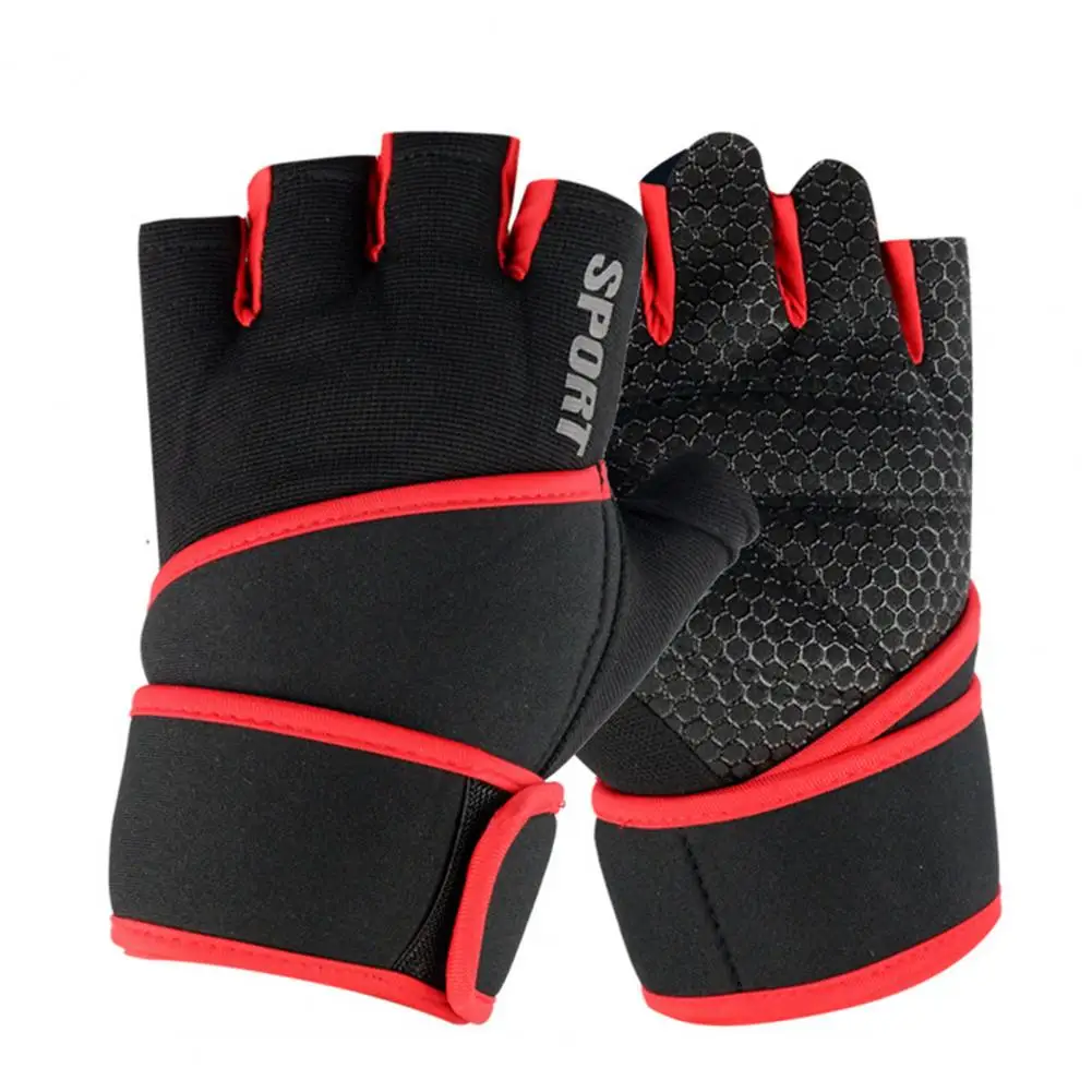 Sports Wrist Gloves 1 Pair Fashion Non-slip One Size  Adults Weightlifting Gloves Wrist Protector Sport Accessories