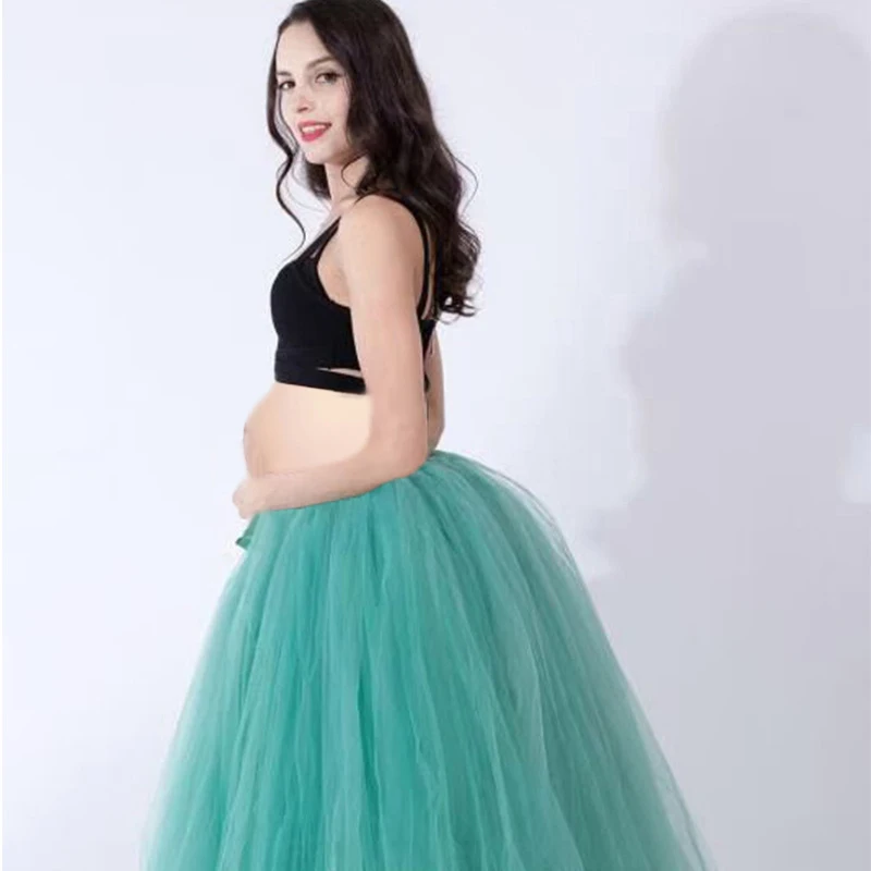 

Fashion Handmade Bundle Tulle Tutu Skirts for Pregnant Woman Photography Props Full-Length Long Ballroom Tutu