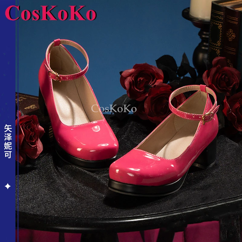 CosKoKo Yazawa Nico Shoes Cosplay Anime LoveLive Little Devil Awakening Fashion Universal High Heel Role Play Accessories