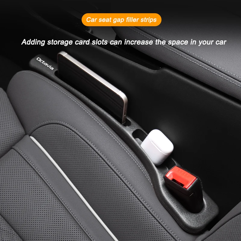 Car Seat Gap Filler Side Seam Plug Strip Leak-proof for Skoda Octavia 1 2 3 A4 A5 1Z 2013 2012 2011 2010 2009 Auto Accessories