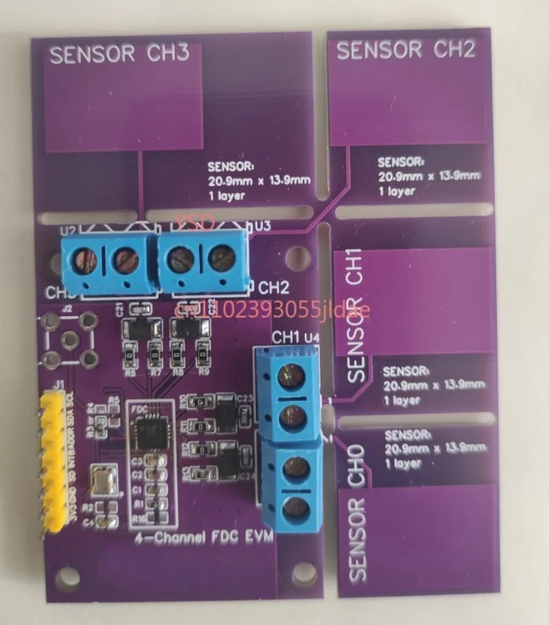 Industrial FDC2214 Capacitance Sensing Unit Multi-function Gesture Liquid Level Counting Module