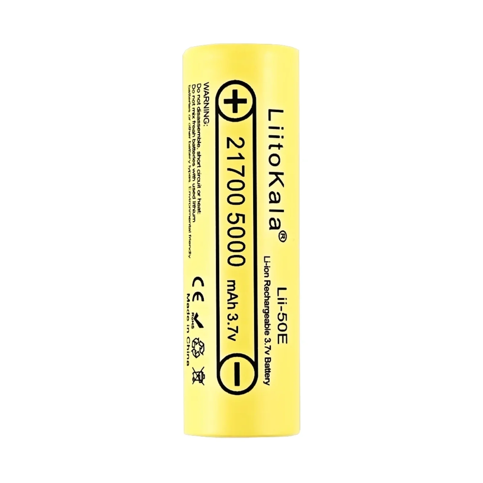 LiitoKala Lii-50E 21700 5000mAh Rechargeable Lithium Battery 3.7V 5C Discharge High Power Batteries for High-power Appliances