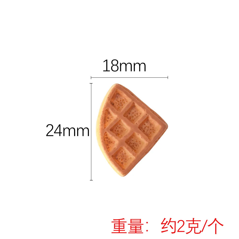 5pcs Dollhouse Waffle Muffin Waffles Resin Food Play Miniatures Cream Glue DIY Kitchen Scene Accessories Decoration Home Decor