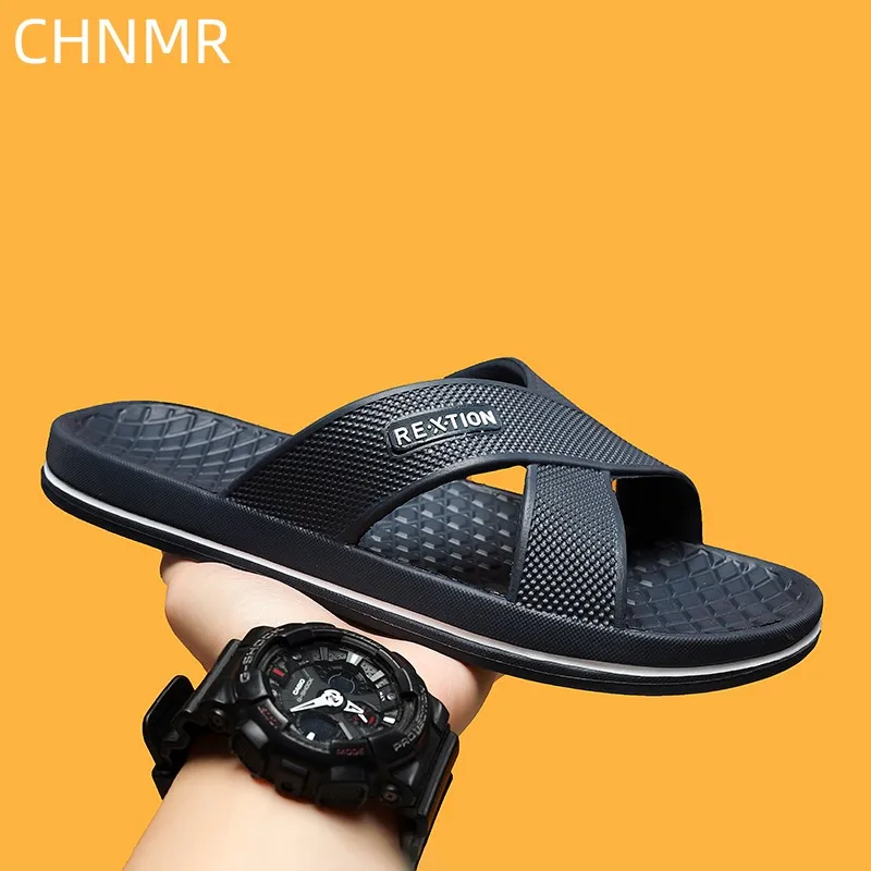 Explosive Men's Slippers Youth Trend Outdoor Casual Fashion Breathable Beach Flat Shoes Indoor Indoor Summer Large Size 45