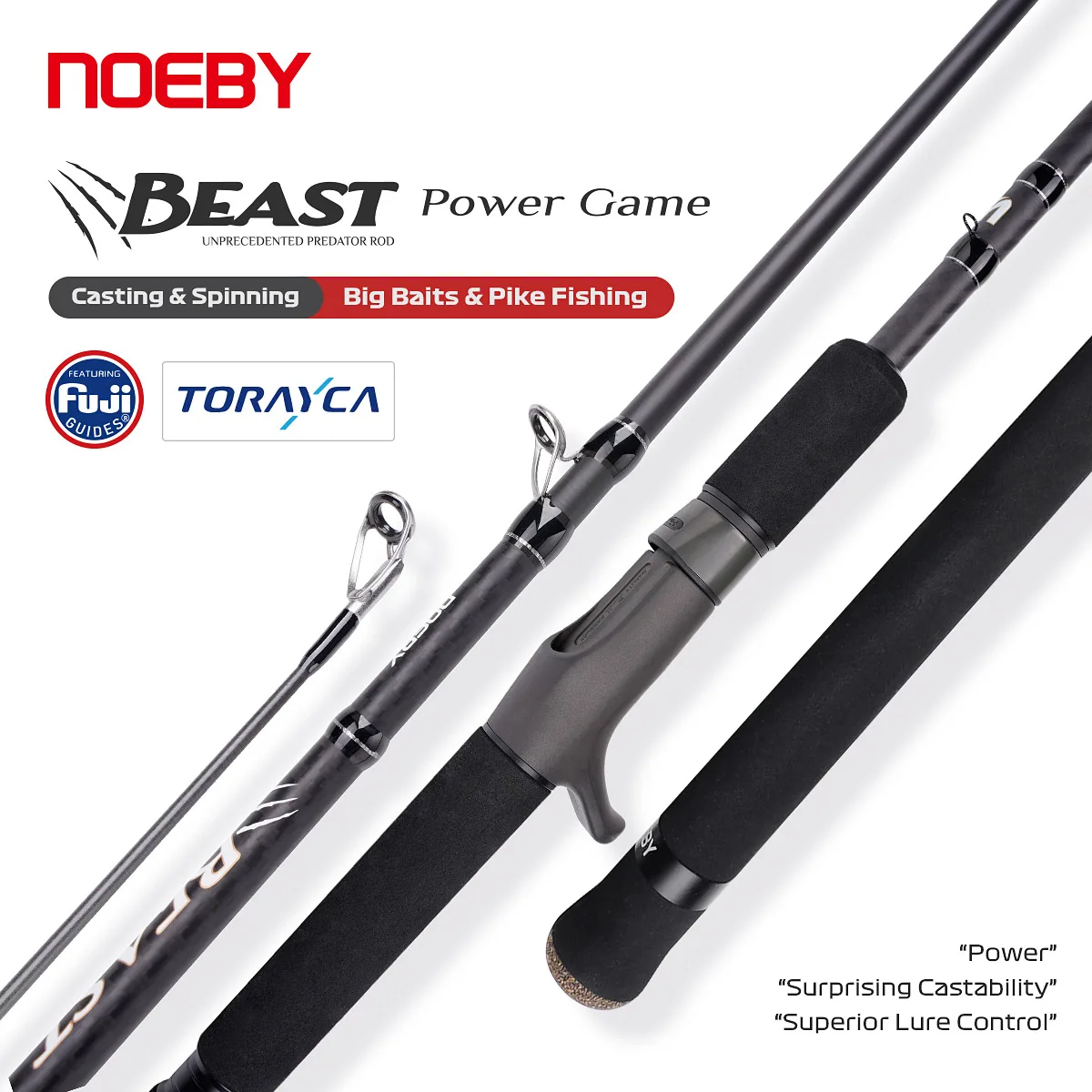 

Noeby Beast Power Game Pike Fishing Rod 2.44m 2.59m Toray Fuji Bigbait Casting Spinning Catfish Predator Brochet Fishing Rod