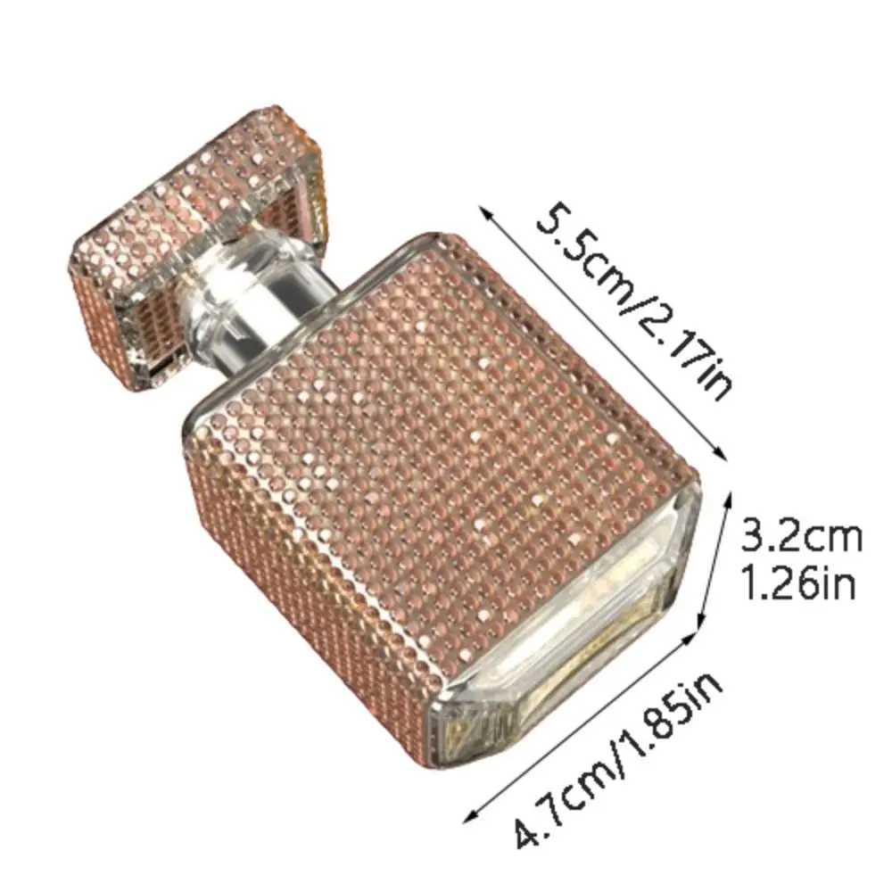 Bling 30ml Glass Perfume Bottle Press Type Luxury Shiny Spray Jars Portable Reusable Travel Spray Bottle Liquid Container