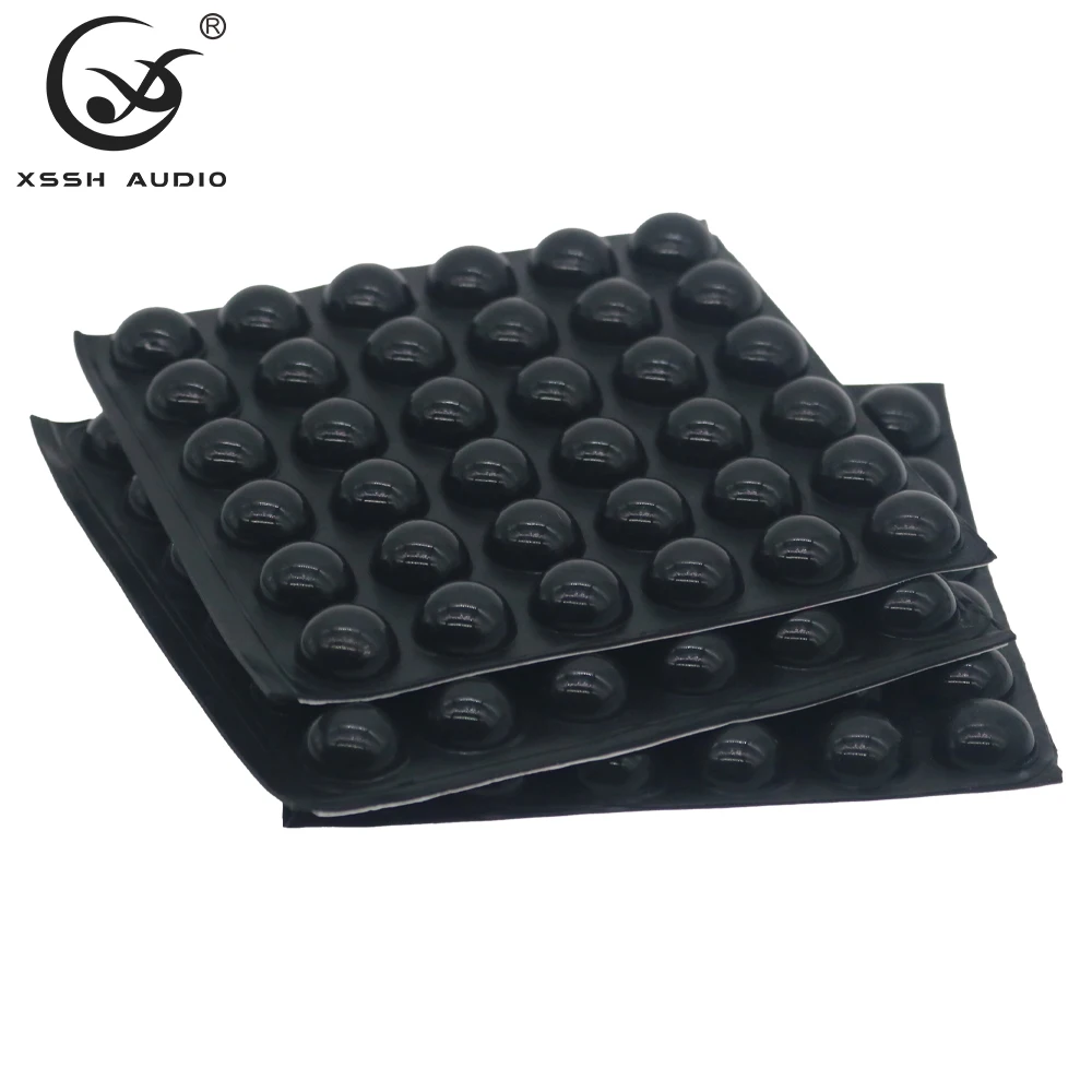 16mmx8mm 6*6 Grain Audio Waterproof Shock-absorbing Black Foot Nails Particles Balck Anti-collision Film Silicone Particles Pad