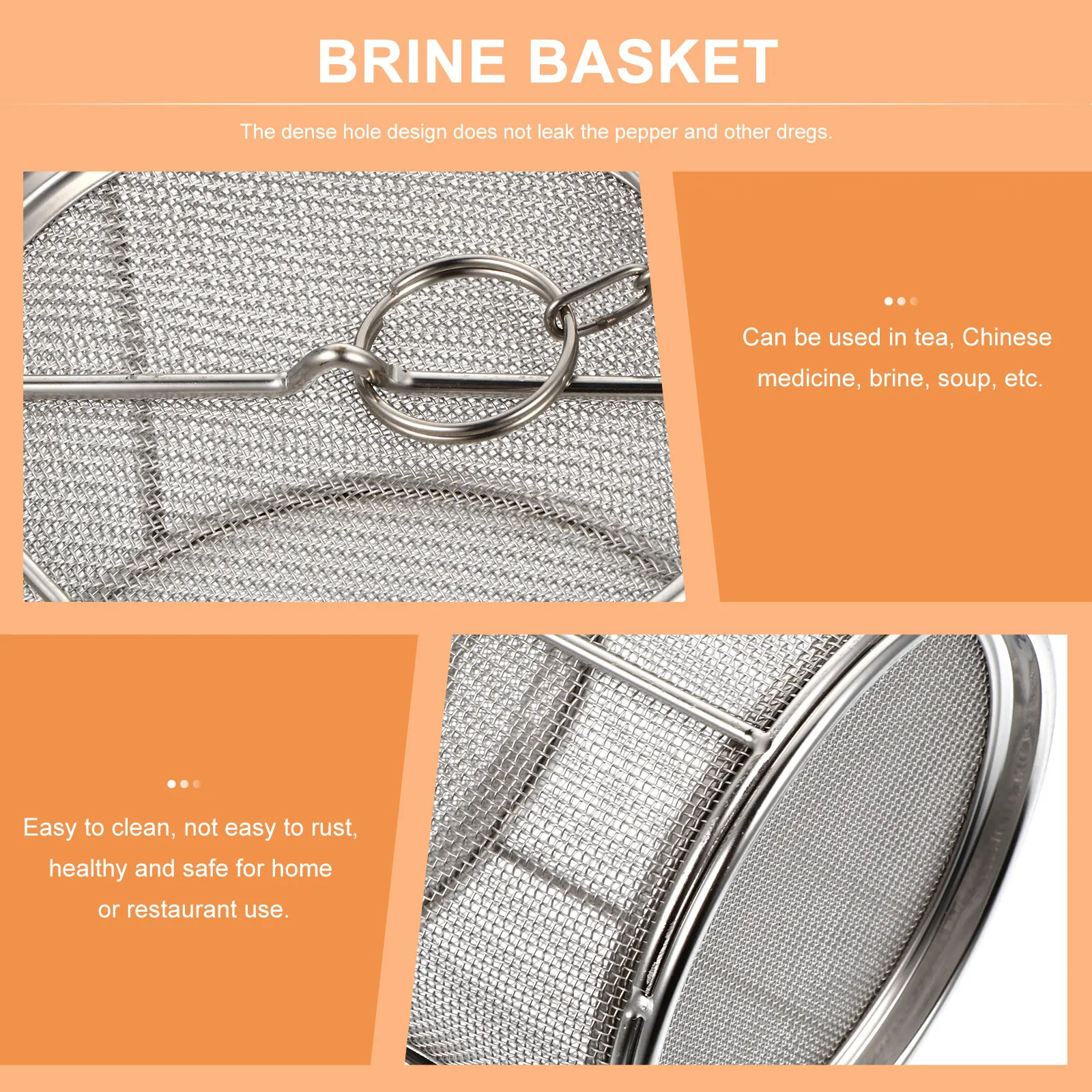 

Braised Vegetables Stew Marinade Basket Stainless Steel Useful Seasoning Filter