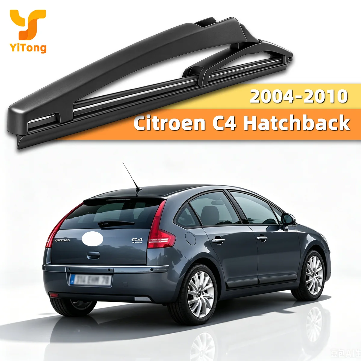 Yitong Heckscheibenwischer passend für Citroen C4 Schrägheck 5-Türer 2004-2010, Ersatz für Heckscheibenwischerblatt, sanfte Reinigung