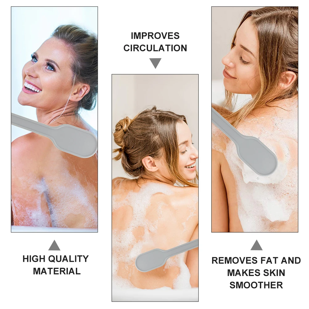 

2pcs Bath Shower Brush Long Handle Body Scrubber Exfoliating Deep Cleaning Tool For Back Washing Durable Bathing Accessory