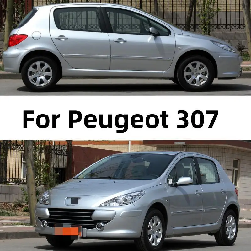 For Peugeot 307 2004-2013 Side Window Visor Sun Rain Deflector Guard Awning Shelters Adhesive Cover Trim Car Styling Accessories