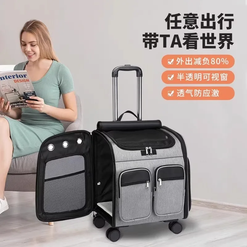 Pet trolley case out oversized folding high value shoulder back