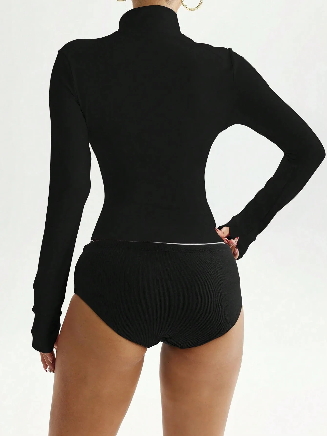 سترة نسائية لليوجا سريعة الجفاف بياقة واقفة وسحاب ومرونة عالية وقصة ضيقة رياضية بألوان متباينة لليوجا والجري وركوب الدراجات أفضل خيار