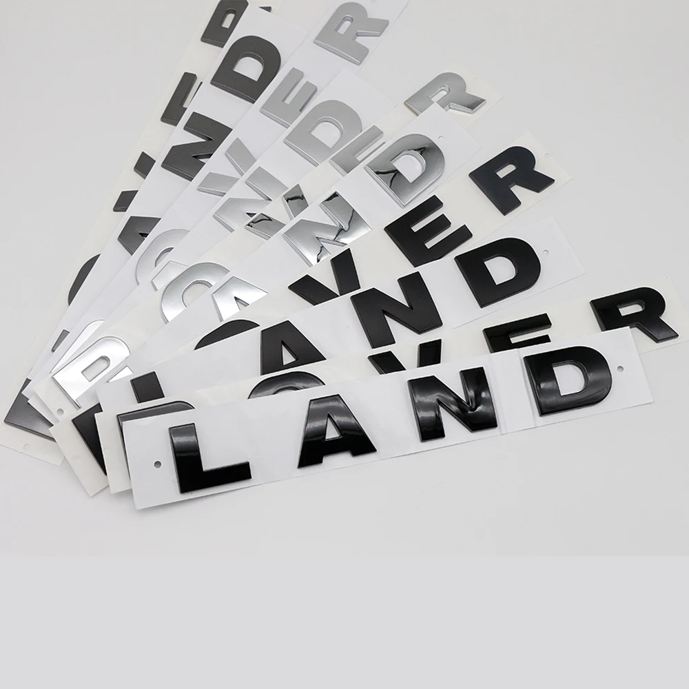 3D Brief Auto Kap Kap Logo Voor Land Rover Range Rover Discovery 4 Freelander 2 Defender Chrome Front Header Sticker accessoires